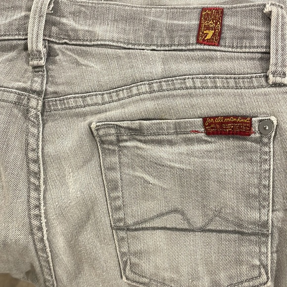 7 FOR ALL MANKIND Y2K low rise STRAIGHT Leg jeans - washed grey - Picture 7 of 8